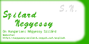 szilard negyessy business card